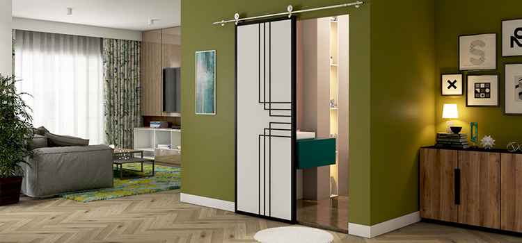 sliding bathroom door installation in Merritt Island